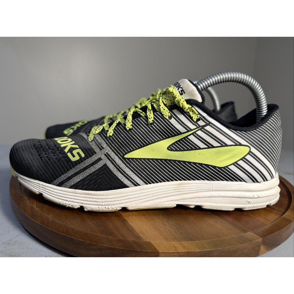 Brooks Hyperion Womens 9 M Running Shoes Black Neon Yellow Lightweight Sneaker